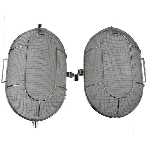 Rotisserie basket grillmand spit